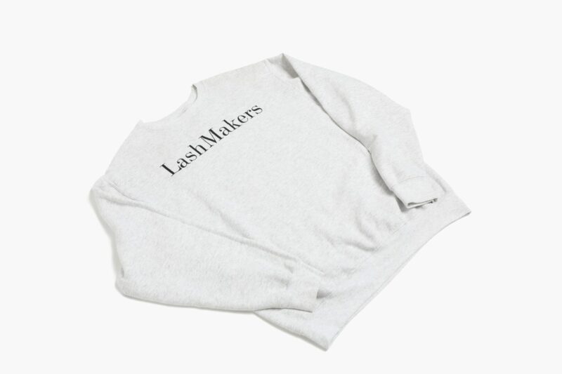 LashMakers - cute white sweatshirt